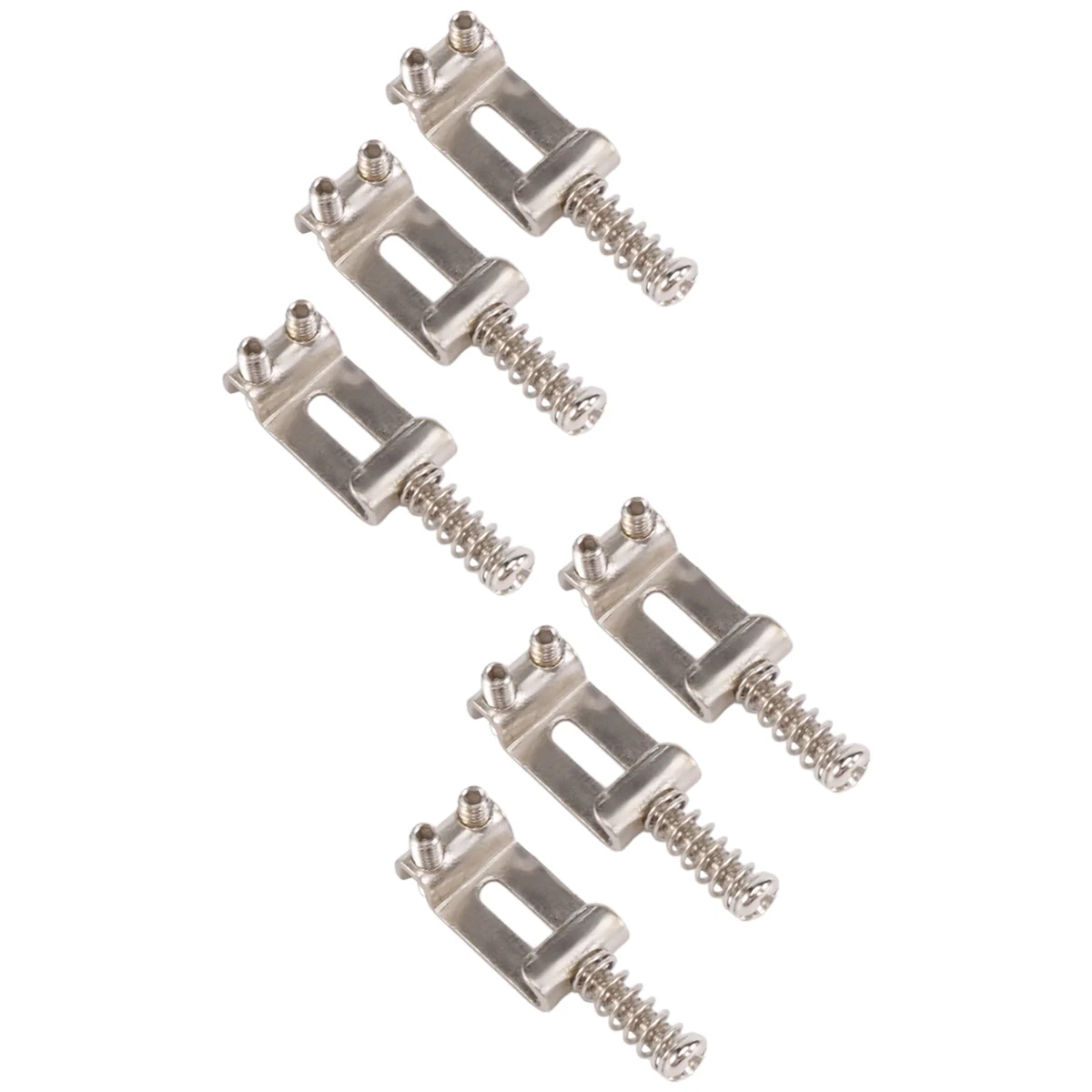 6er-Set verchromte Tremolo-Stegsättel für Fender E-Gitarre