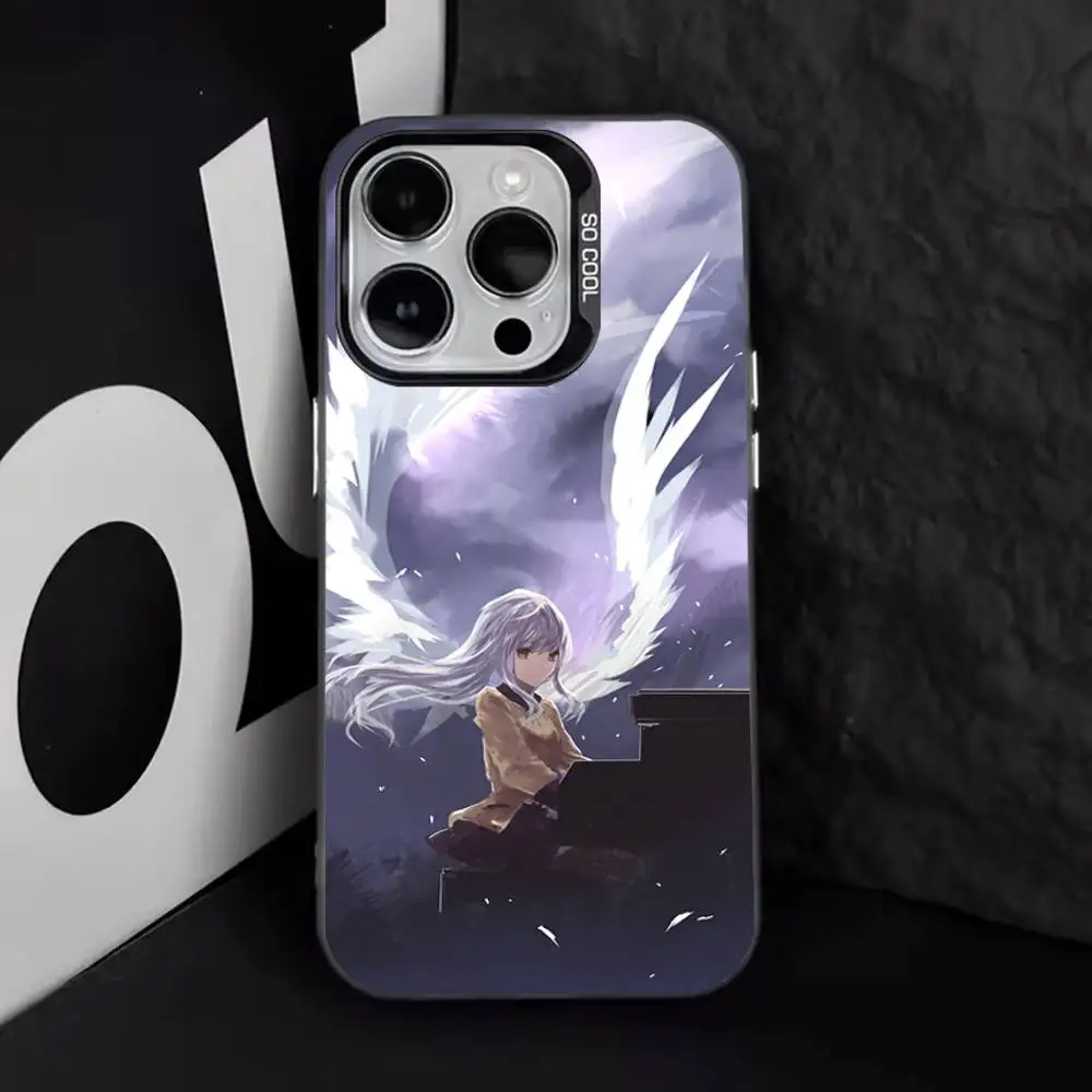 Ангельские звери! Чехол для телефона iPhone 16,15,14,13,12,11,8,7,Pro,Max,Plus,Mini,XS,SE Anti Fall Black Matte Hard