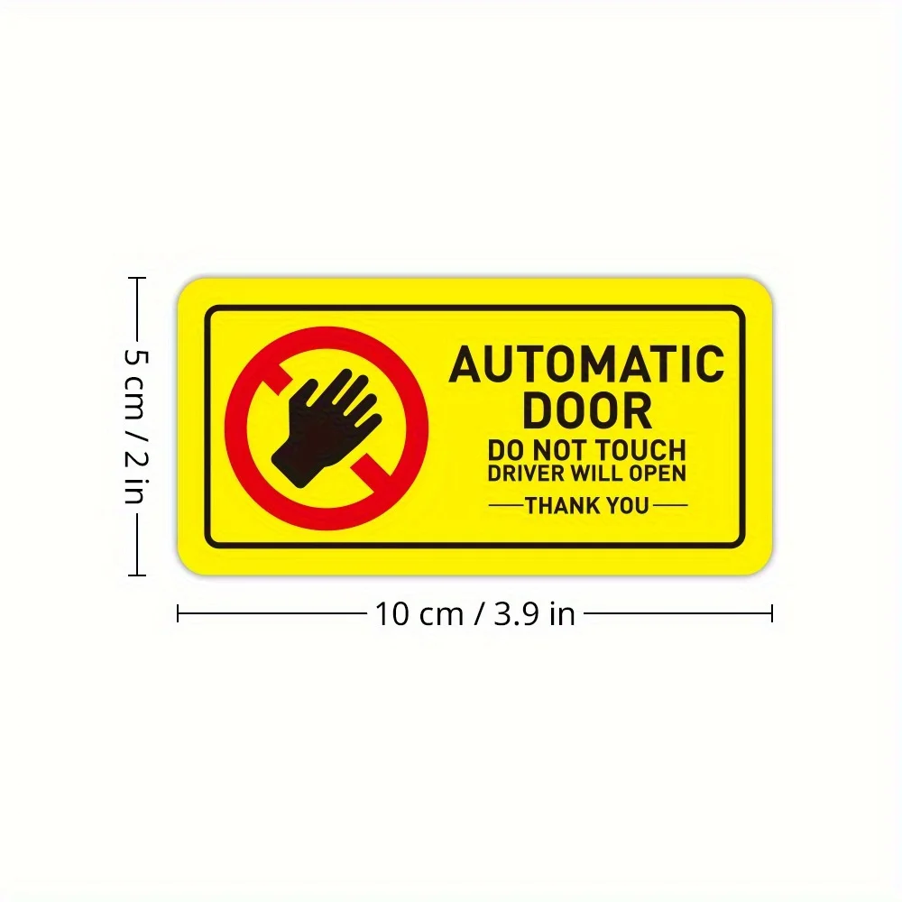 2/4Pcs Auto Door Warning Car Sticker Driver Will Open Vinyl Decal For Truck Taxi Passenger Safety Alert Accessories