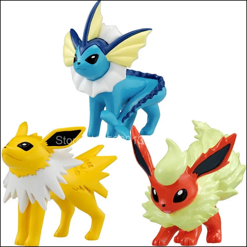 Pokemon TOMY TOY Figure Eevee Leafeon Sylveon Umbreon Espeon Flareon Vaporeon Jolteon Glaceon PVC Action Collection Toy