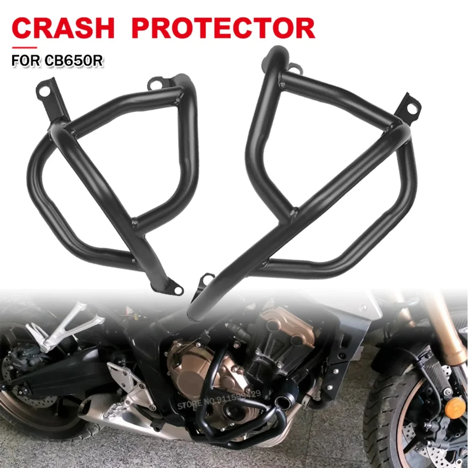 

Motorcycle Crash Bar Frame Engine Bumper Protection Fall Protector Accessories For Honda CB650R CB 650 R CB650 R 2019-2021 2022