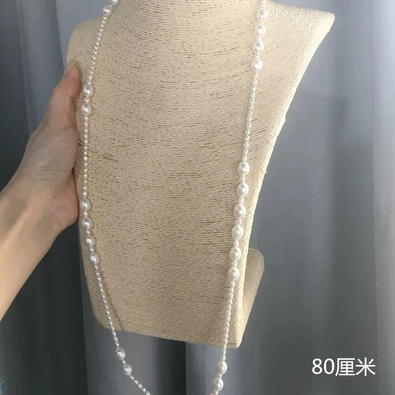 New long natural freshwater pearl necklace Sweater necklace 120cm Women's Gift Banquet party Wedding luxury Original Design X746