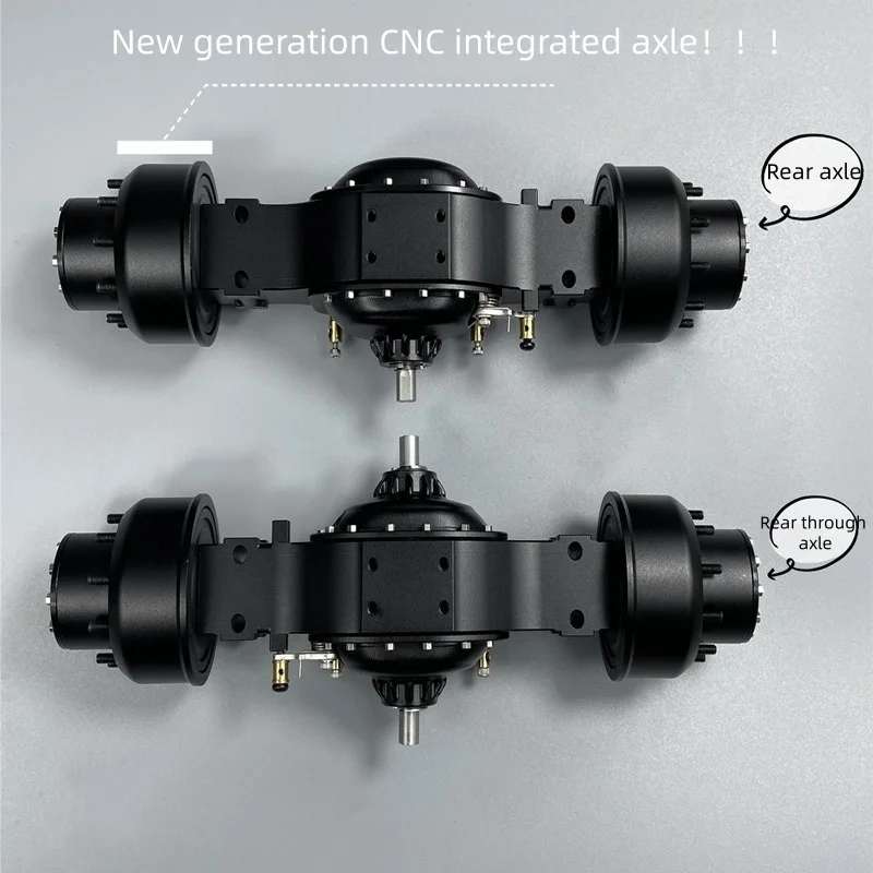 CNC Integrated Rear Axle for Tamiya 1/14 RC Truck Sca 770s Benz Actros Arocs 56335 1:14 Tractor Upgrade Accessories