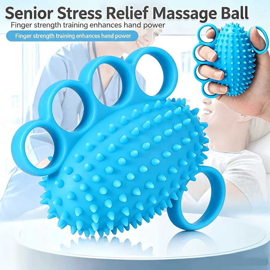 Hand Finger Fitness Training Hedgehog Grip Ball, Cushioned Elastic Squeeze Ball for Hand Grip Strength Workout