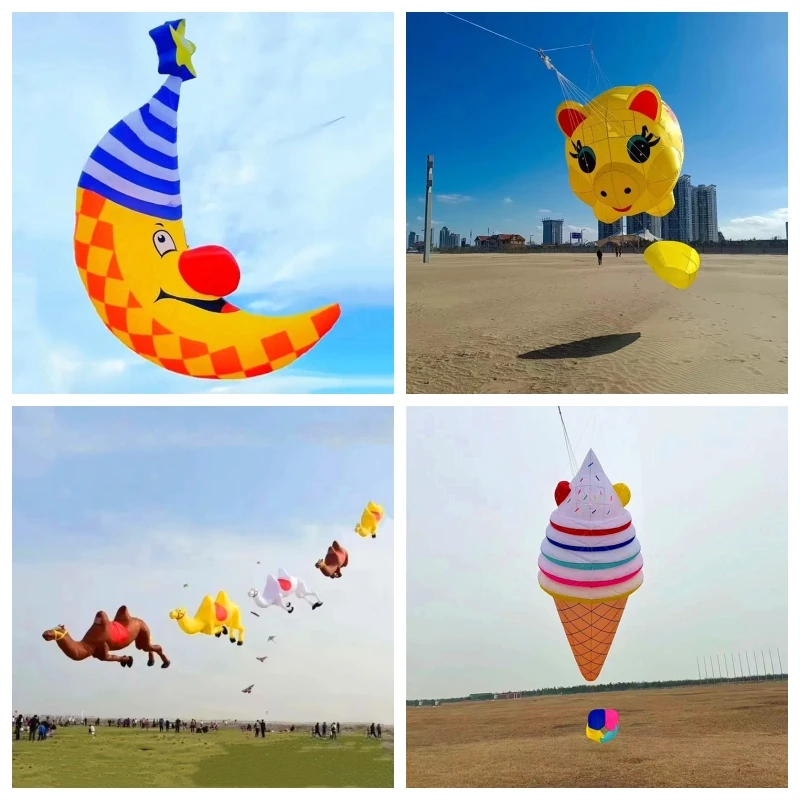 Free shipping 3.5m Zebra Kite Soft kite 10m Moon camel Golden pig kite kites for adults kite surfing kite inflatable toys fun