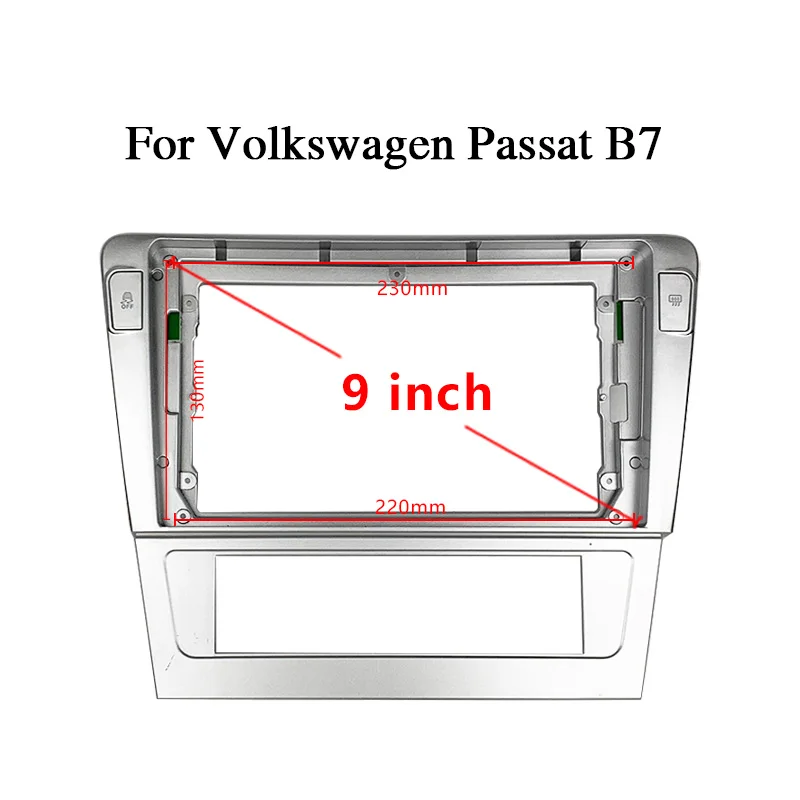 9Inch 2din Car radio Fascia Frame Adapter For Volkswagen passat B7 B6 B5 Android Radio Audio Dash Panel Cover Harness