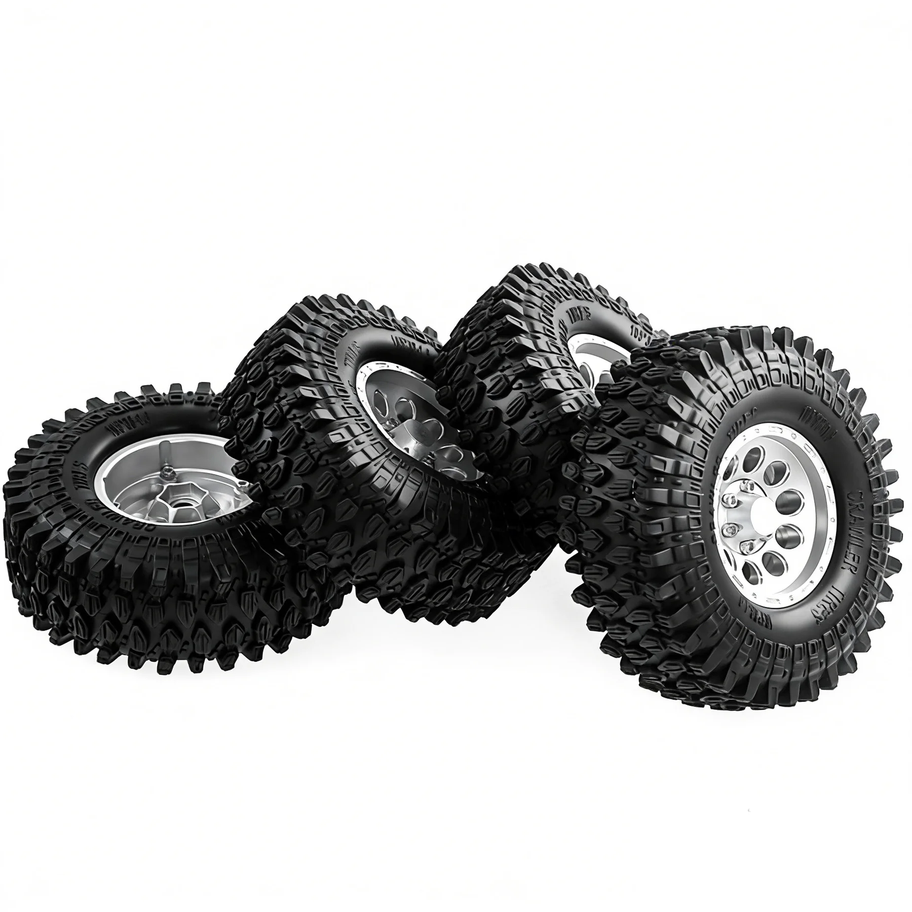 

RED SPIDER 4pcs Metal1.9 Beadlock Wheel Rim Tires Set 108mm for 1/10 Traxxas TRX4 TRX6 Axial D110 SCX10 RC Crawler Upgrade Parts