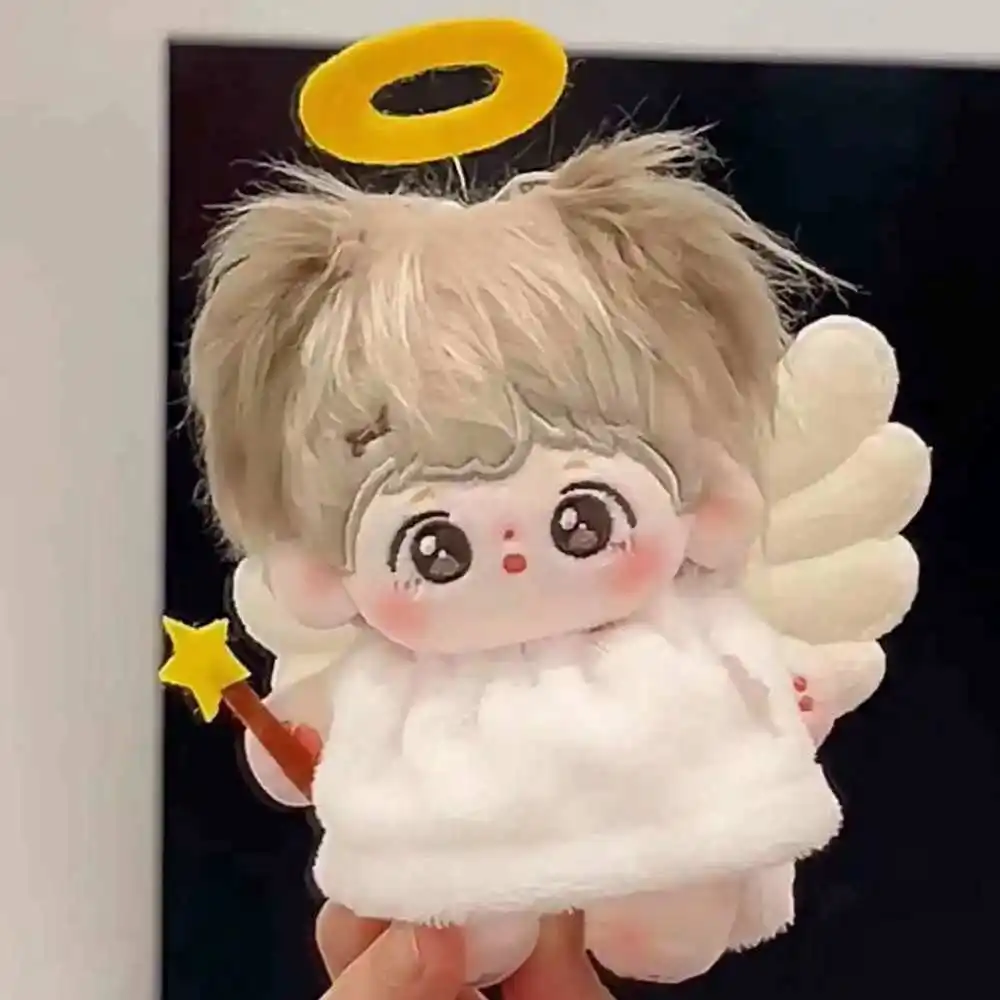 

Doll Clothes for 10cm Mini Idol Doll Outfit Accessories Angel Wing Cloak Piece Suit for Super Star Dolls Toys Collection Gift
