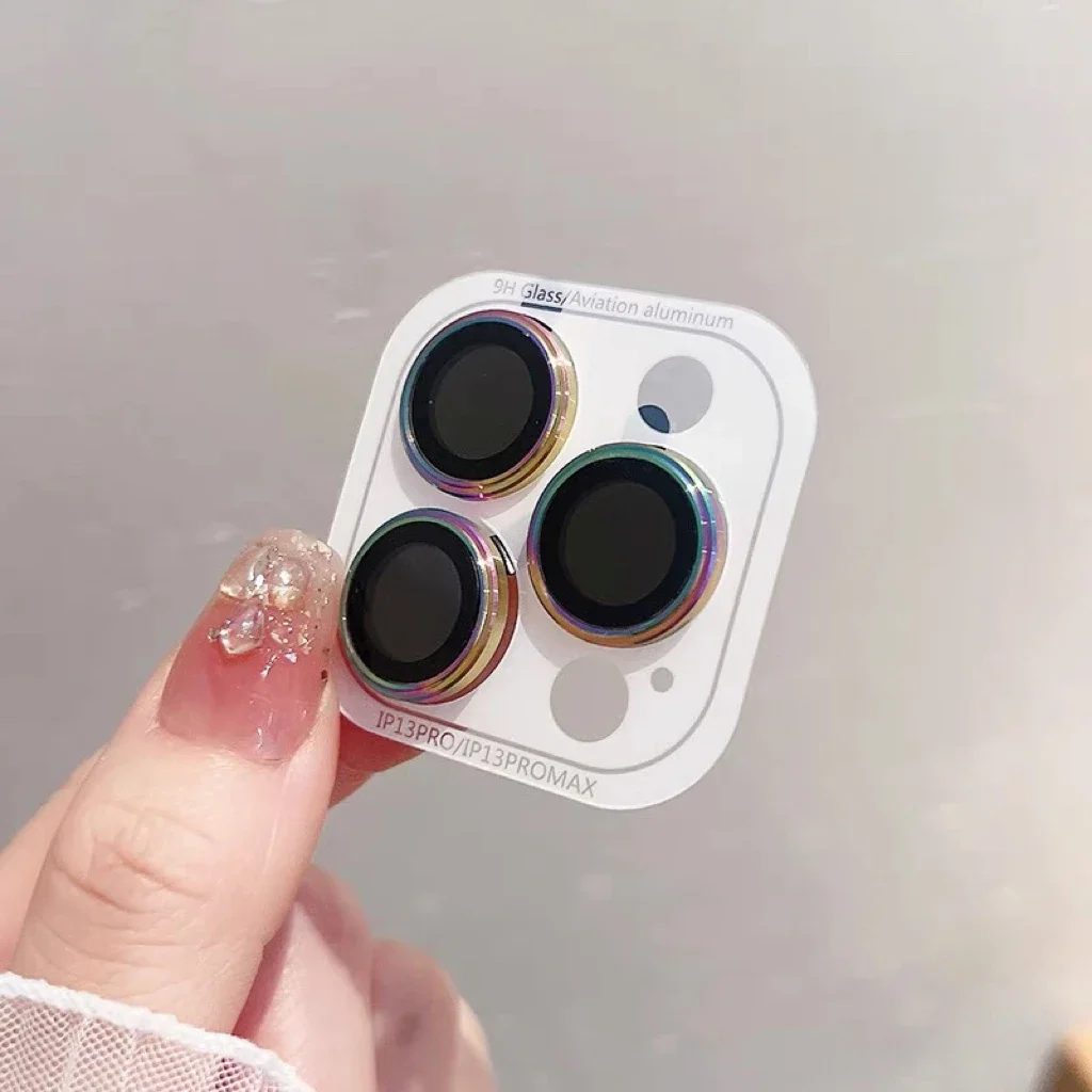 2-3 قطع من واقيات الكاميرا الدائرية المعدنية لهاتف آيفون 15 16 برو ماكس