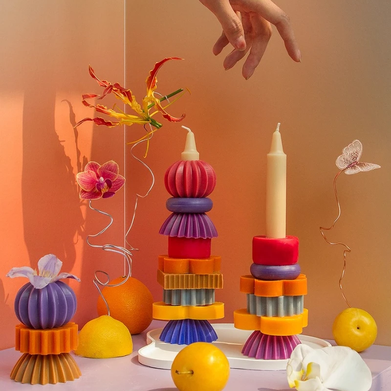 

Dream Circus DIY Stacked Candles Aromatherapy Gift Box Advanced Art Light Luxury Home Gift Ornament