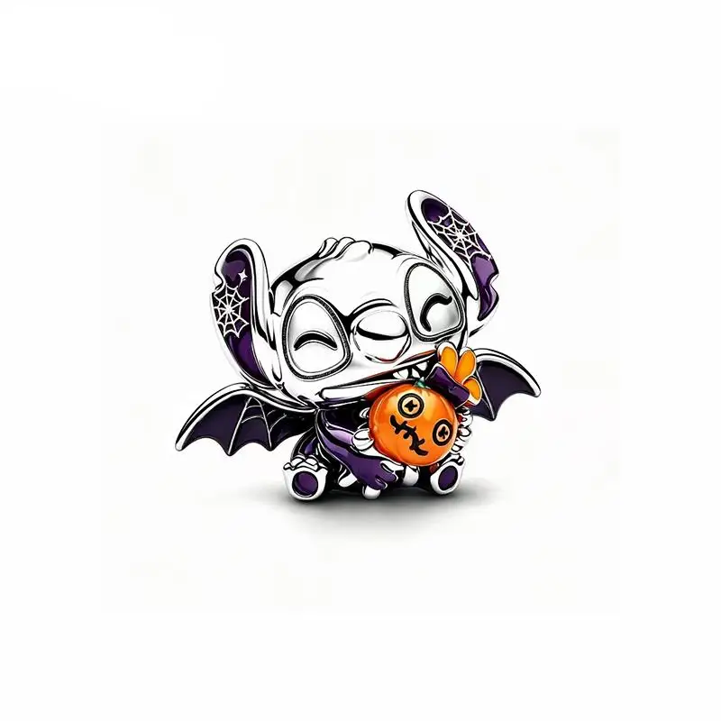 925 Silver Halloween Koala Bat Costume Charm Bead Pendant Fit 3mm Original Bracelet Necklace DIY Women Cute Party Jewelry Gift