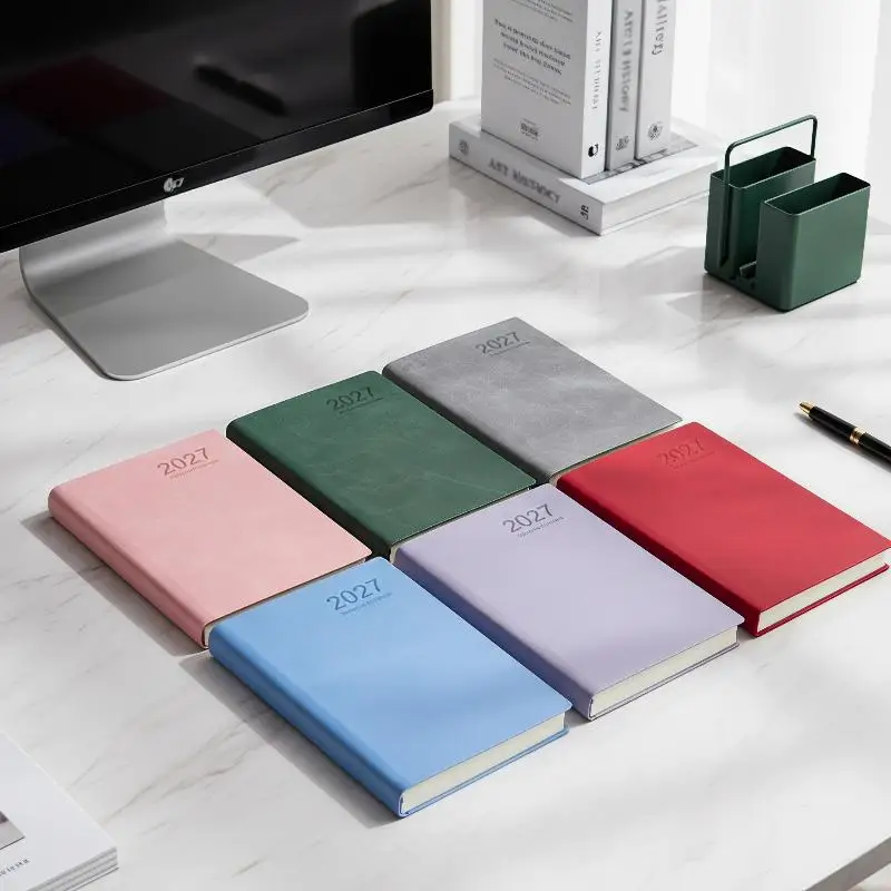 2027 Planner Thick Paper Efficiency Agenda Book Daily Monthly Schedule Notebook for Student Office Business Use