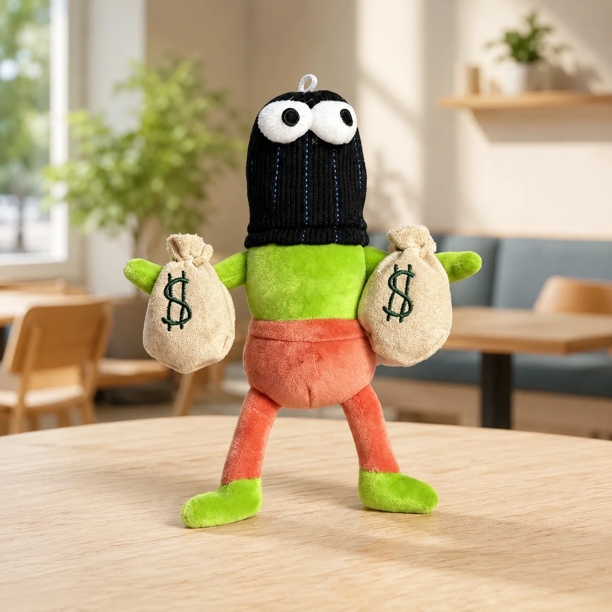 Funny Plush Keychain Cute Money Bag Doll Pendant Soft Stuffed Bag Charm for Backpack Keys Purse Car Key Decoration