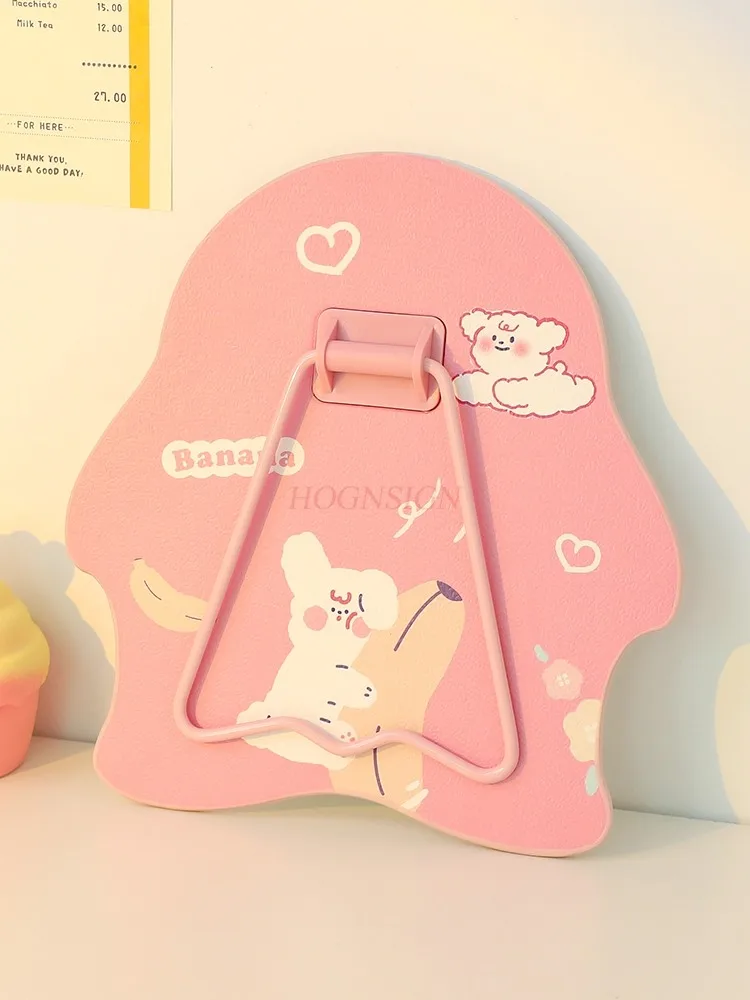 Unregelmäßiger Spiegel, niedlicher kreativer Schlafsaal, tragbarer Klapptisch aus Glas, Make-up-Spiegel für den Haushalt