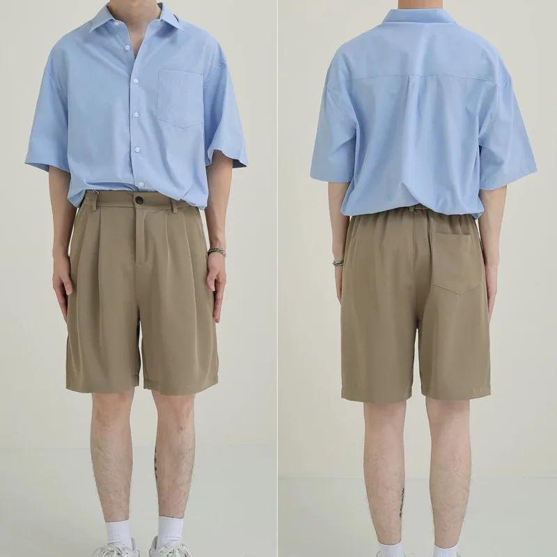 Summer Suit Shorts Men Fashion Society Mens Black Dress Shorts Korean Business Casual Shorts Mens Office Formal Shorts M-2XL