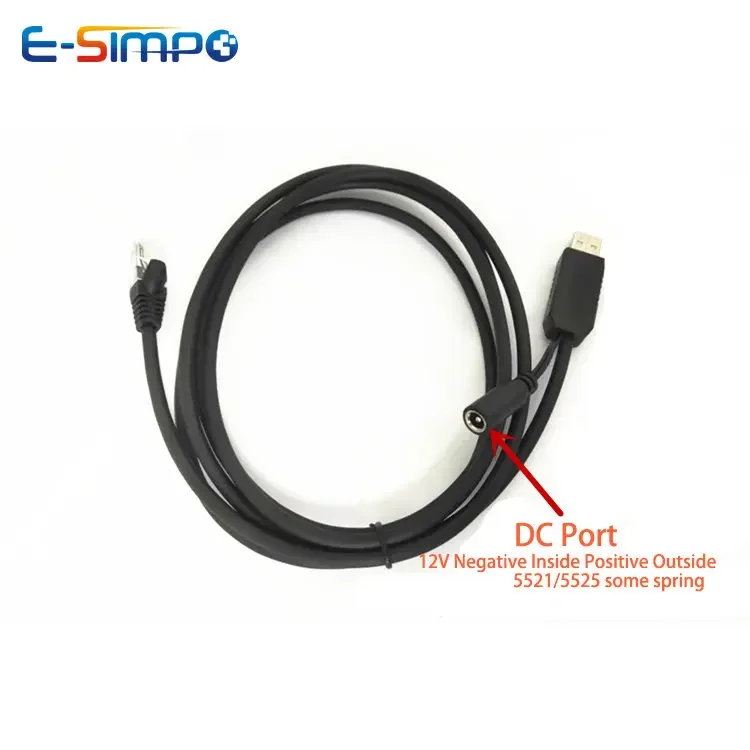 2pcs 2mtr Straight Black RS232 Serial USB Cable for BarCode Scanner Datalogic Magellan 3200VS 3200vsi 12V Power Supply