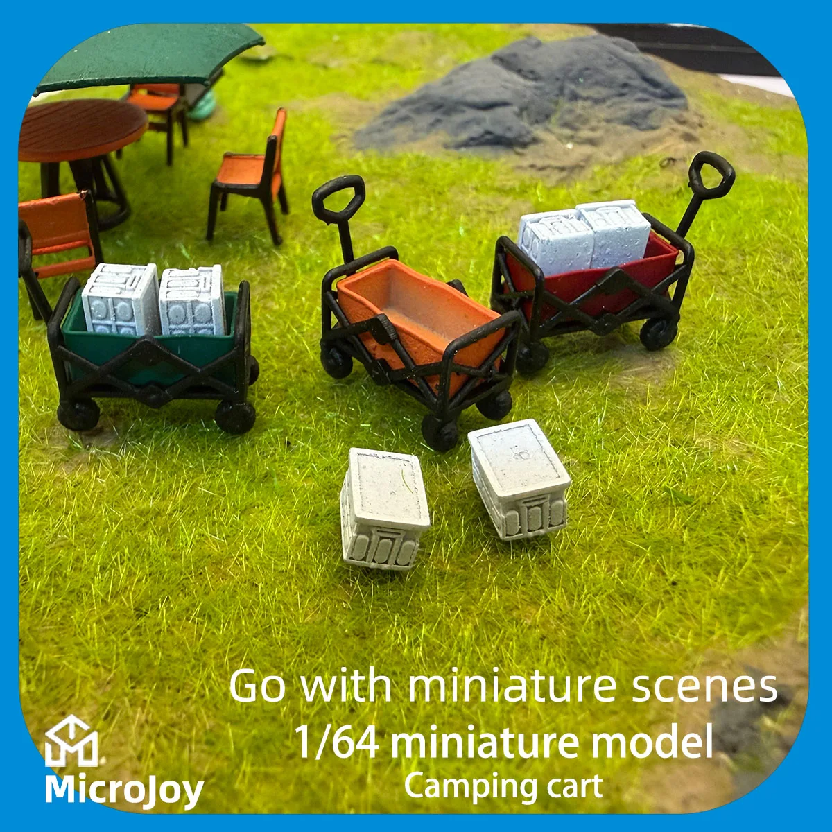 Detailed Scene: 1:64 Scale Miniature Model Repair Workshop, Outdoor Park, Camping Vehicle, Mini Street, Outdoor Vehicle Ornaments, Car Model Scene, Vintage Setup