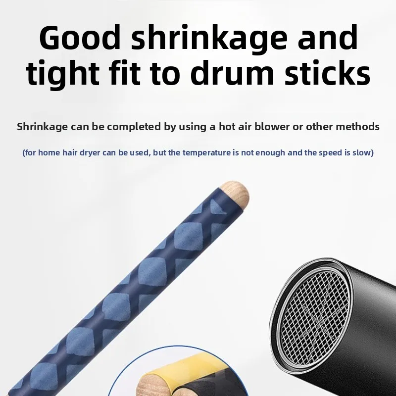 2 قطعة عصا الطبل القبضات أفخاذ المضادة للانزلاق امتصاص العرق قبضة ل 7A 5A 5B 7B أفخاذ 12 سنتيمتر * 1.8 سنتيمتر القبضات الأكمام #4