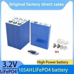 NEW 3.2V105Ah120Ah LiFePO4 Battery Cells Rechargeable Battery Pack for Solar Li-Ion High Current Rechargeable Power Cell 3.2V