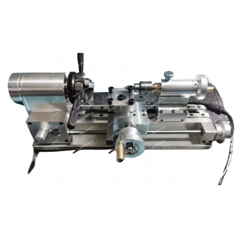 DIY Mini Multi-Purpose Lathe, Household Woodworking Small Lathe, Portable Desktop Micro-Lathe 110V-220V 100-2500RPM