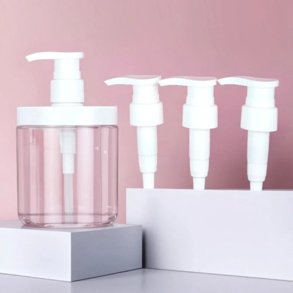 500/1200ml Pump Bottle Dispenser Wide Mouth Refillable Shower Soap Dispenser PET Clear Storage Bottle