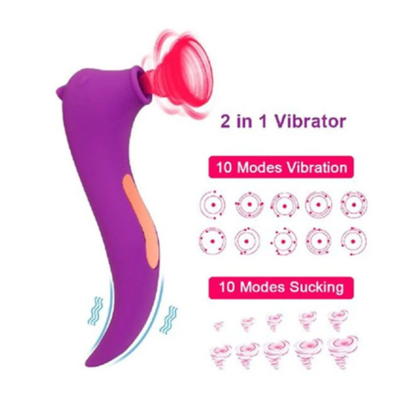 

Women Dual-Purpose Tongue Licking Vibrator Sucking Masturbator Female Vibration Sex Toys for Women G Spot Clitoral Stimulation