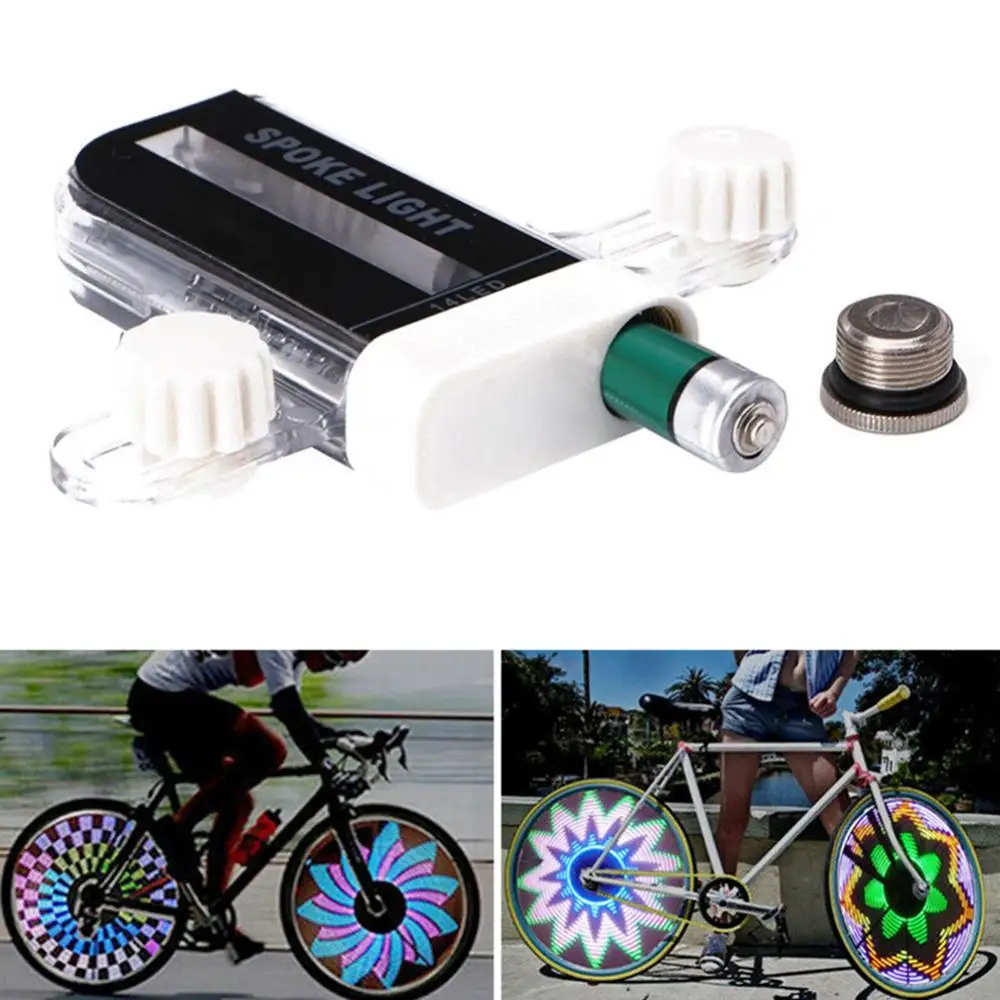 Lámpara de luz LED para rueda de bicicleta de montaña y carretera, resistente al agua, vástago de válvula, decoración de llanta, accesorios de