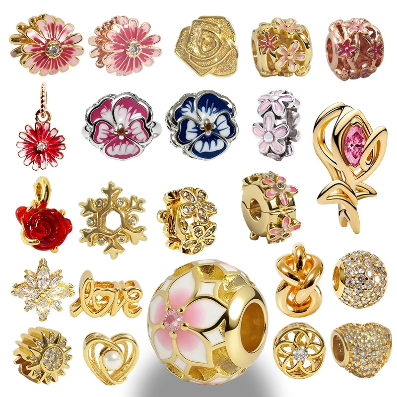 

Оригинальные бусины-шармы: розовый шарм-цветок маргаритка, шарм-узел бесконечности, розовый шарм-цветок панси. Подходят для подвесок и браслетов. Женские украшения, подарок.