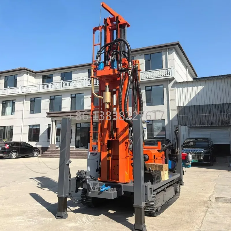 Bestselling Water Well Drilling Rig with Engine and Pump, Tracked Type 1000m Maximum Depth