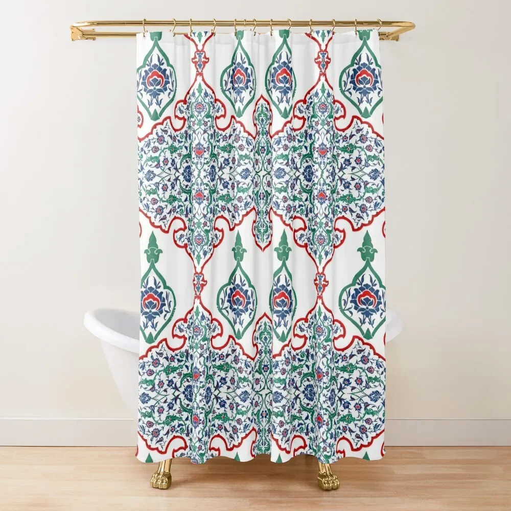 

Turkish,iznik,ottoman ,floral art Shower Curtain Modern Bathroom Accessories Luxury Bathroom Shower Curtain