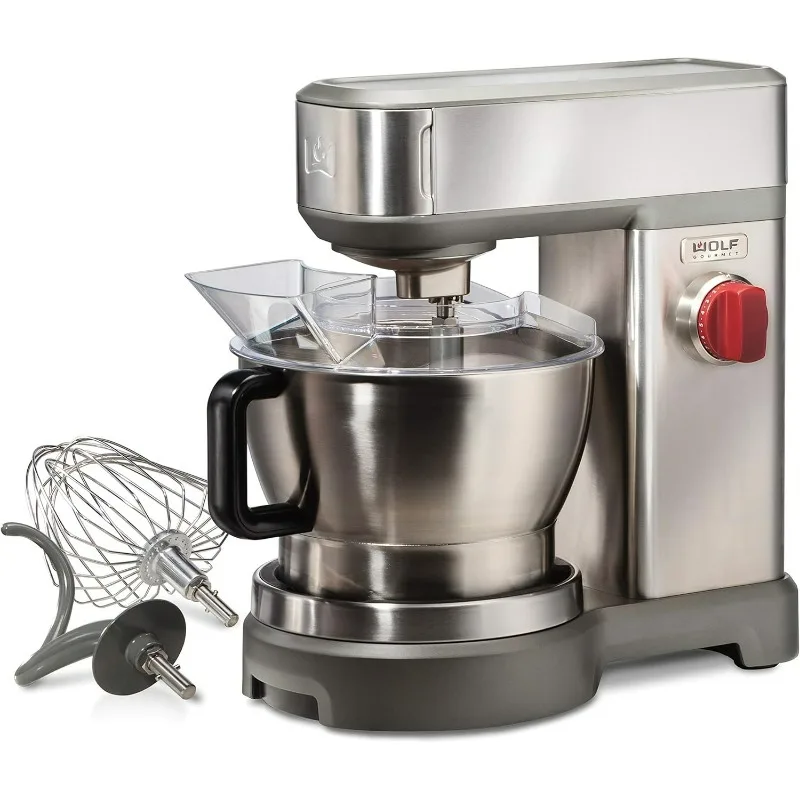 Gourmet High-Performance Stand Mixer, 7 qrt, with Flat Beater, Dough Hook and Whisk, Brushed Stainless Steel (WGSM100S)