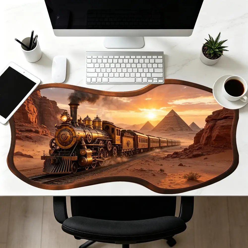 Steampunk Owl Gear Mousepad Smooth Glide Special Shaped Creative Non Slip Base For Vintage Office