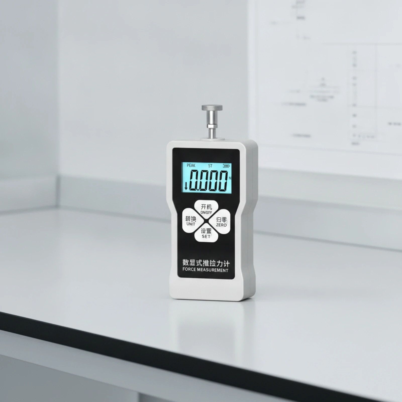 Push Pull Force Gauge Handheld Digital Force Gauge Dynamometer Electronic Measuring Instrument Peak Mode for Technicians