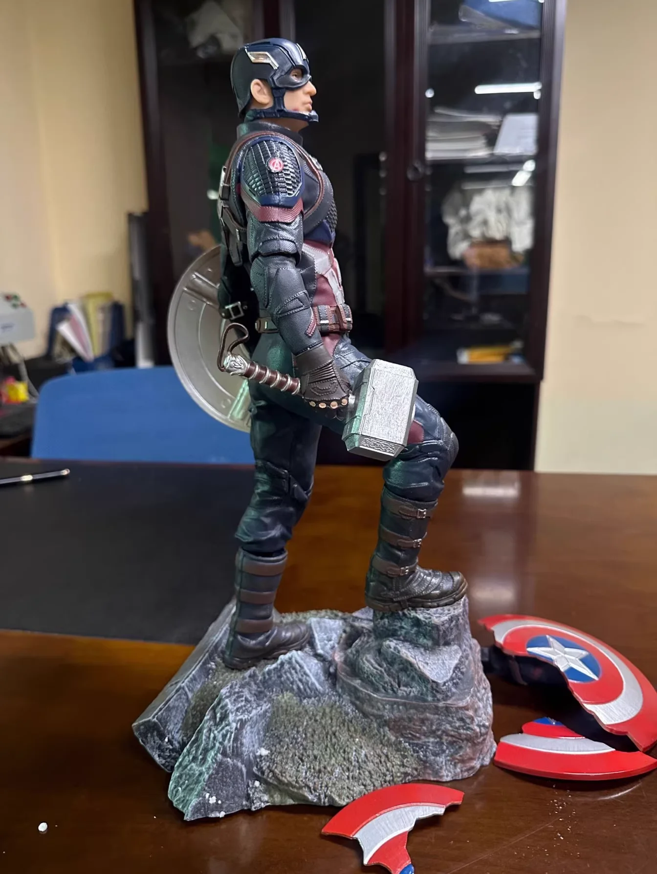 

40 см большой размер Marvel Мстители Капитан Америка фигурку Коллекционная модель украшения подарки-сюрпризы на день рождения для друга