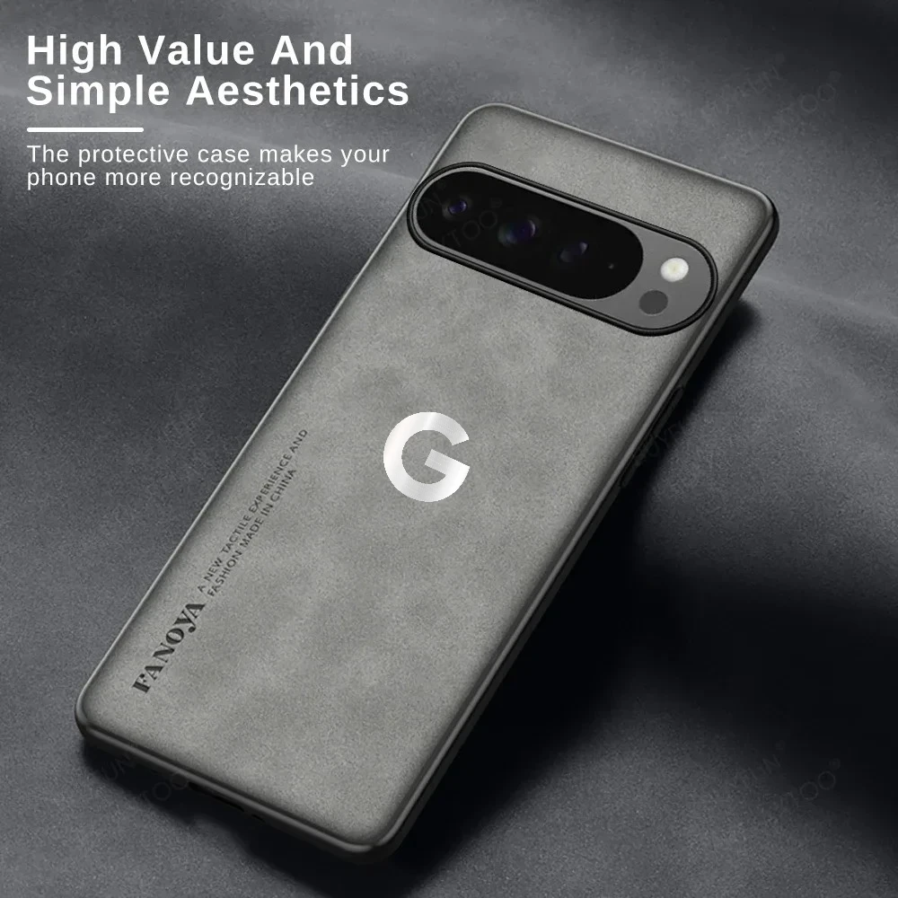 حافظة هاتف فاخرة ذات حافة ناعمة من الجلد لهاتف جوجل بيكسل 10 9 برو XL 8 7 6 A Pro غطاء خلفي حماية مضاد للسقوط