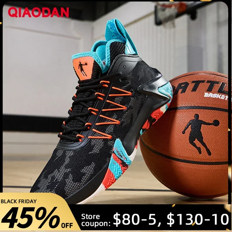 

QIAODAN Mesh Basketball Shoes Men's 2025 Summer Breathable Youth Actual Combat Wear-resistant Professional Sneakers XM25200105F