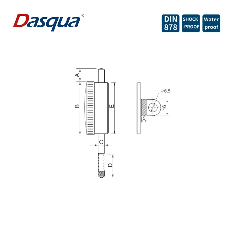 Dasqua 0-10mm 0.01mm Graduation IP54 Water Proof Jeweled Bearings Comparateur a Cadran Dial Indicator Indicador De Esfera