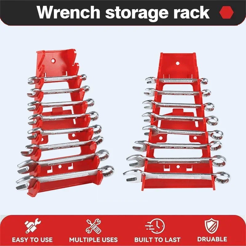 Holders Tool Organizer Rail Rack Wrench Holder Plastic Wrench Organizer Tray Sockets Storage Tools Rack Sorter Standard Spanner