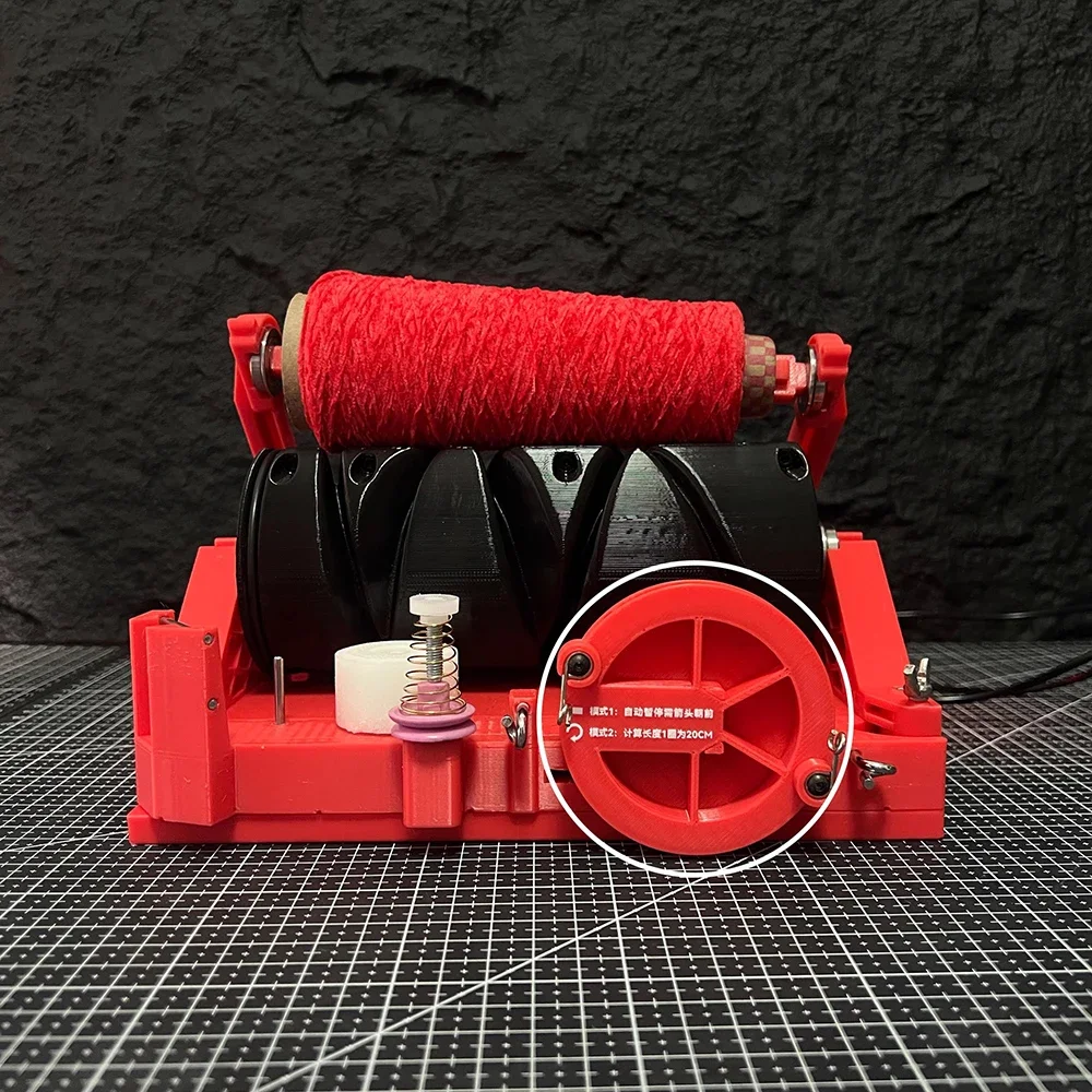 Professional Mini Yarn Winder with Length Calculator & Weight Detection Desktop Electric Yarn Rewinder for Precision Winding