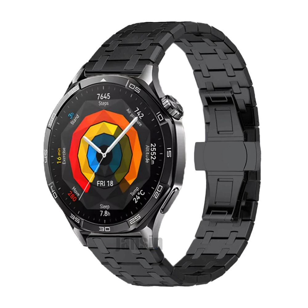 22mm Stainless Steel Strap For Huawei Watch GT5 46mm Band Metal Business Bracelet For Huawei Watch GT4 46mm GT2e Watchband image 2