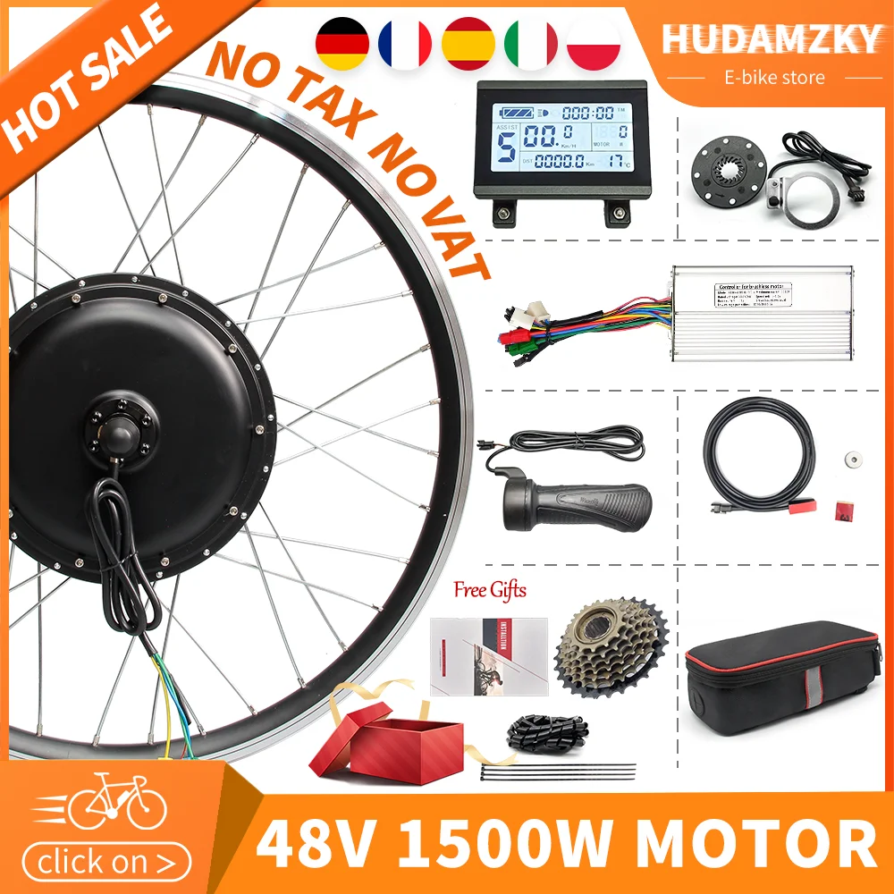 

Ebike Conversion Kit 48V 1500W 20''26''28''29''700c E-Bike Rear Hub Motor Wheel Electric Bicycle Bicycle Bike Engine