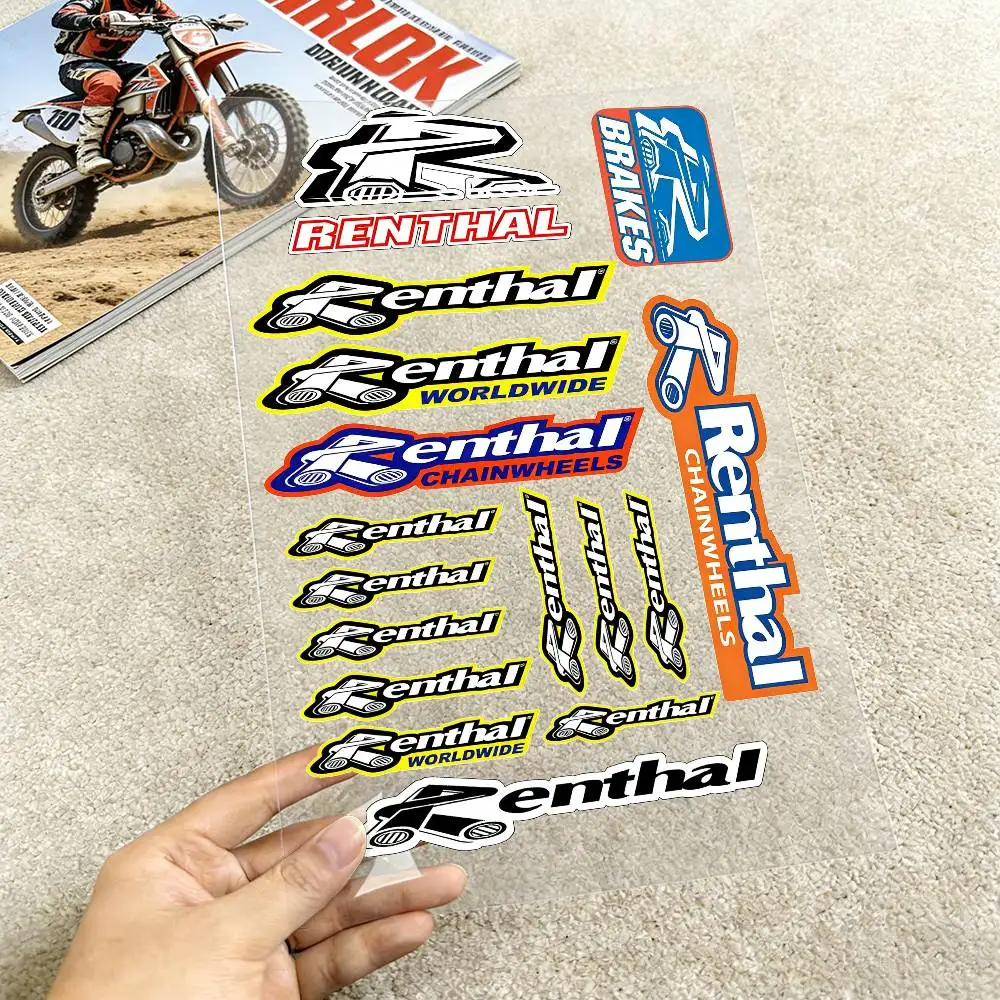 For RENTHAL Reflective Motorcycle Stickers Waterproof Vinyl Decals For Motorbike Helmet Fuel Tank Bike