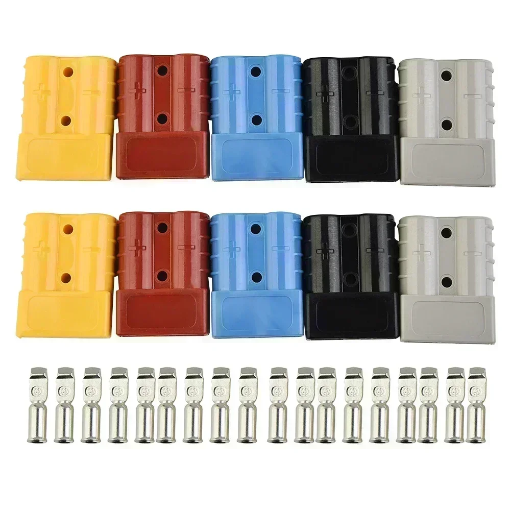 FOR Anderson Plug Connector 50AMP Caravan Trailer Solar 6AWG Color Connector Terminal Kit For 12v Or 24v Use