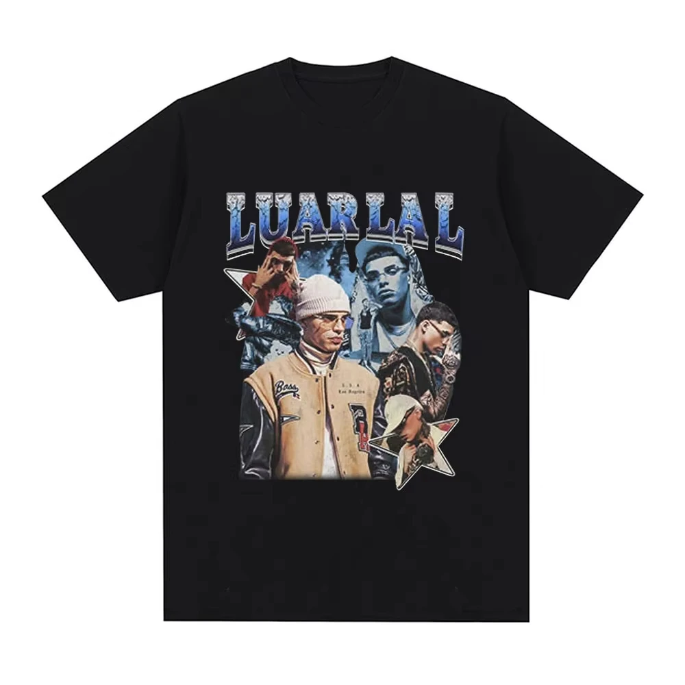 Camisetas gráficas Rapper Luar La L L3TRA para mujer, camisetas vintage de manga corta, camisetas informales de algodón, camiseta oversize, ropa de calle
