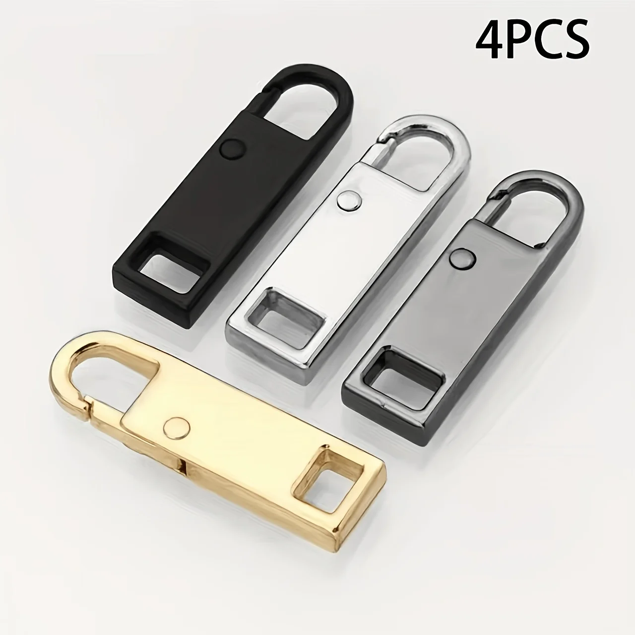 4Pcs Quick Install Zipper Pulls Universal Replacement Zipper Sliders For Luggage Jackets Backpacks Boots Tool-Free Detachable Ho