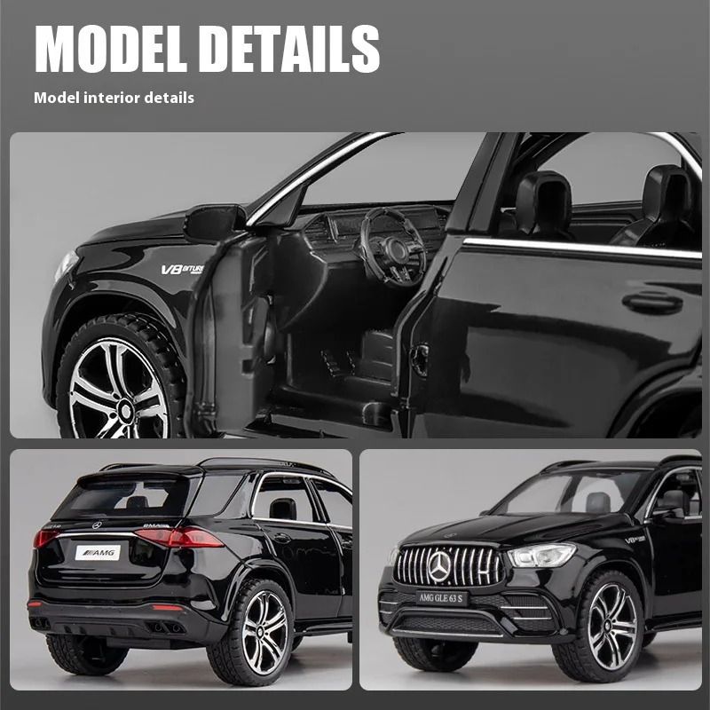 1:32 Mercedes Benz GLE 63s SUV Alloy Diecast Model Car Central