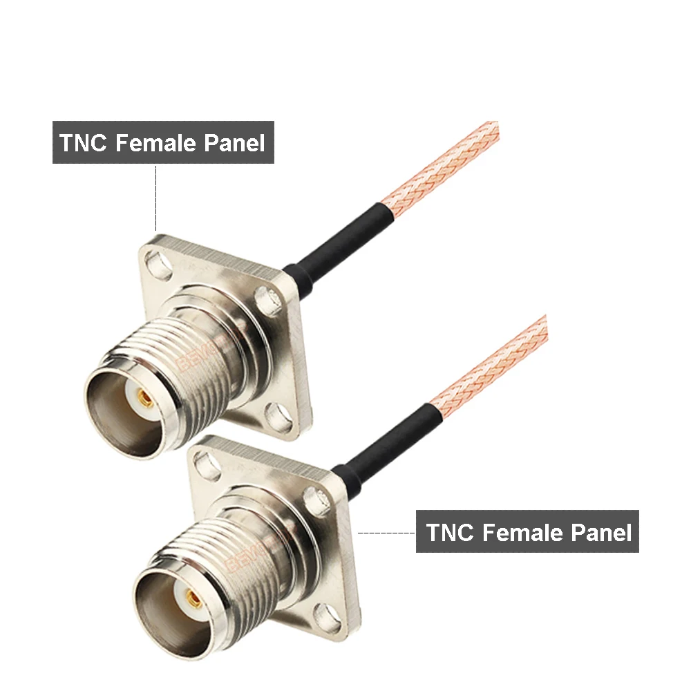 1PCS TNC Cable RG-316 RP-TNC/ TNC Female Bulkhead to TNC Female Panel Mount 50 Ohm RF RG316 Coaxial Cable Pigtail Antenna Jumper