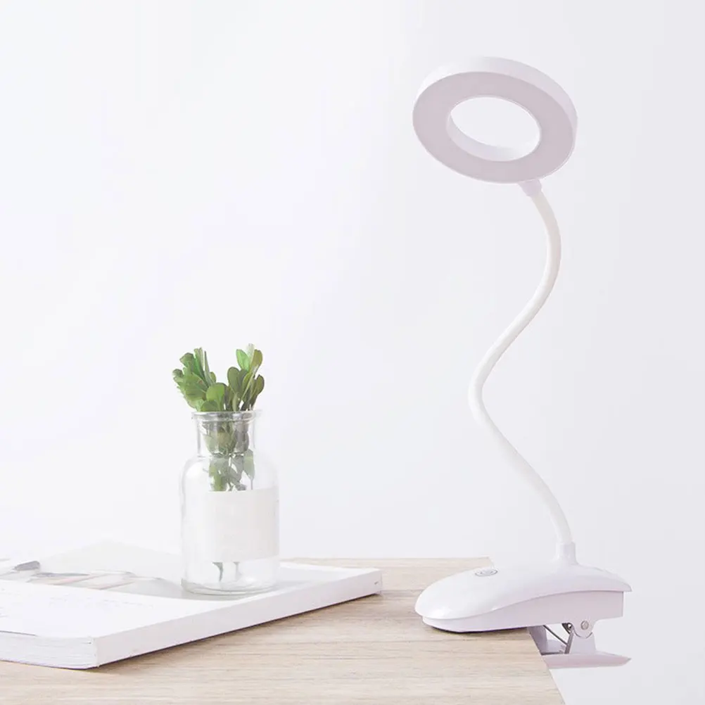 

Creative Clip on LED Desk Lamp 3 Color Temperatures Rechargeable Eye Protection Foldable Bedside Study Light USB Small Night