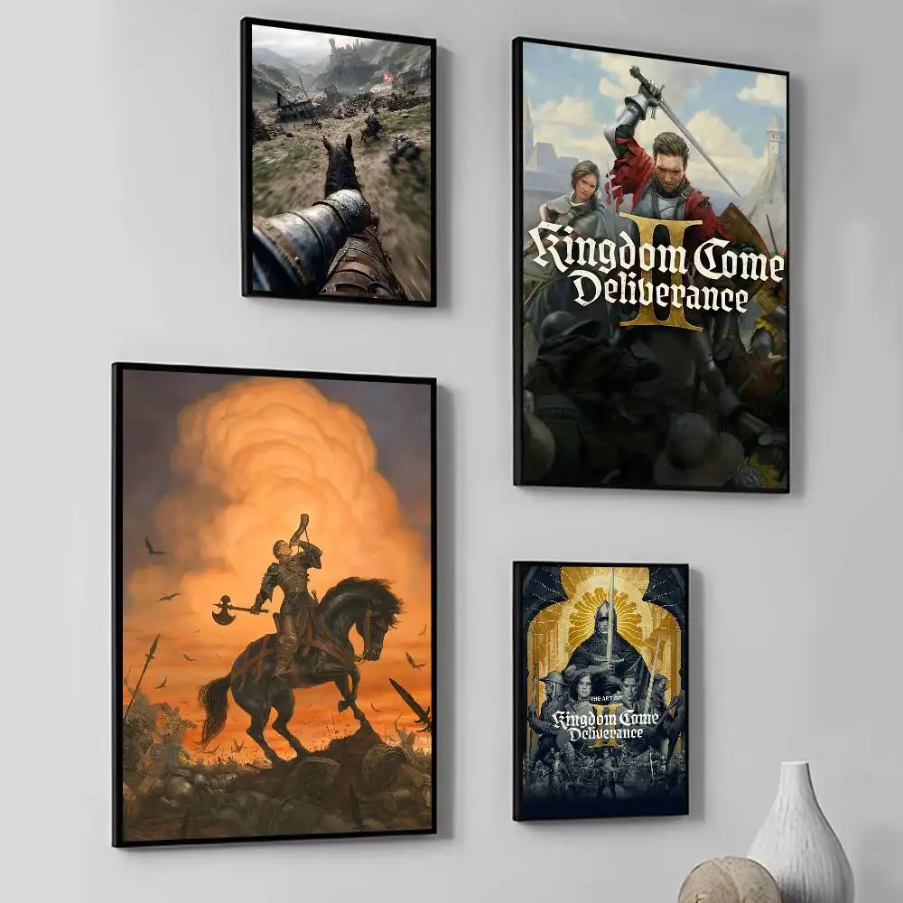 Classic Game K-Kingdom Come D-Deliverance 2  Posters Fancy Wall Sticker for Living Room Bar Decoration Wall Decor