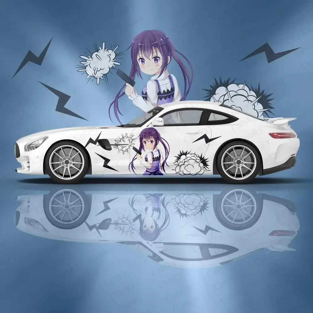 

Пользовательские аниме Tedeza Rize автомобильные аксессуары аниме Itasha наклейки на тело авто боковая пленка наклейка на тело наклейка внедорожник декоративный узор